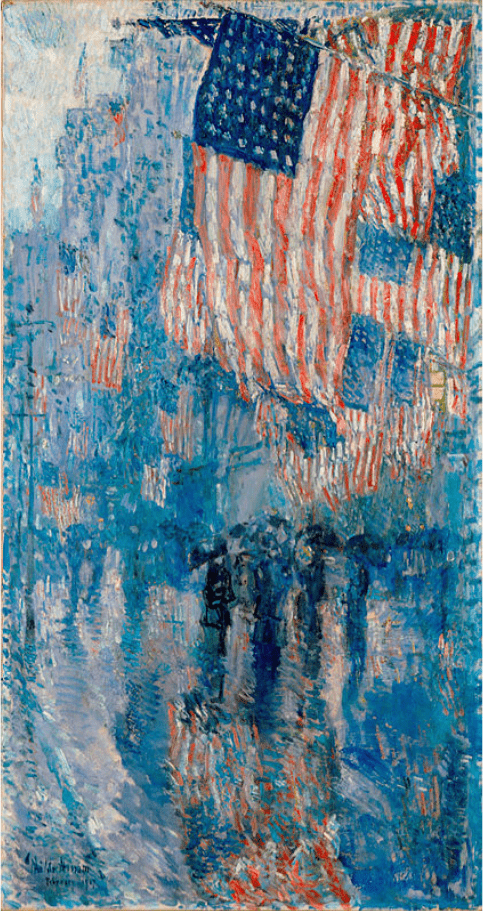 The Avenue in the Rain by Childe Hassam: A Famous Art Reproduction - ARABELART