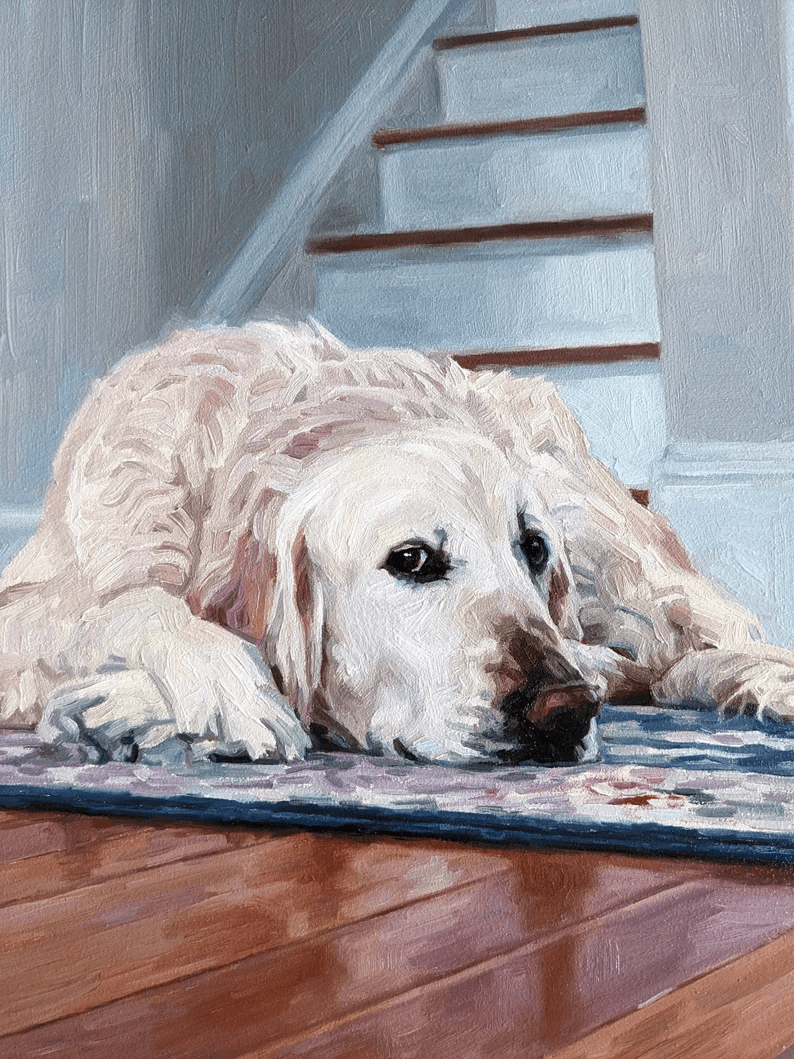 Personalized Pet Portrait Oil Painting - A Custom Tribute