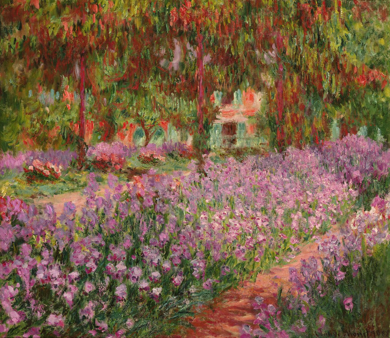 Irises in Monet’s Garden by Claude Monet - Famous Art Reproduction