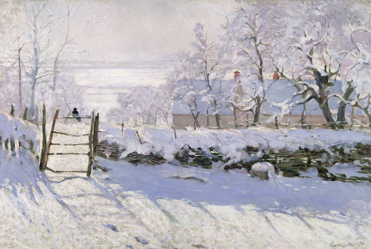 The Magpie by Claude Monet - Famous Art Reproduction