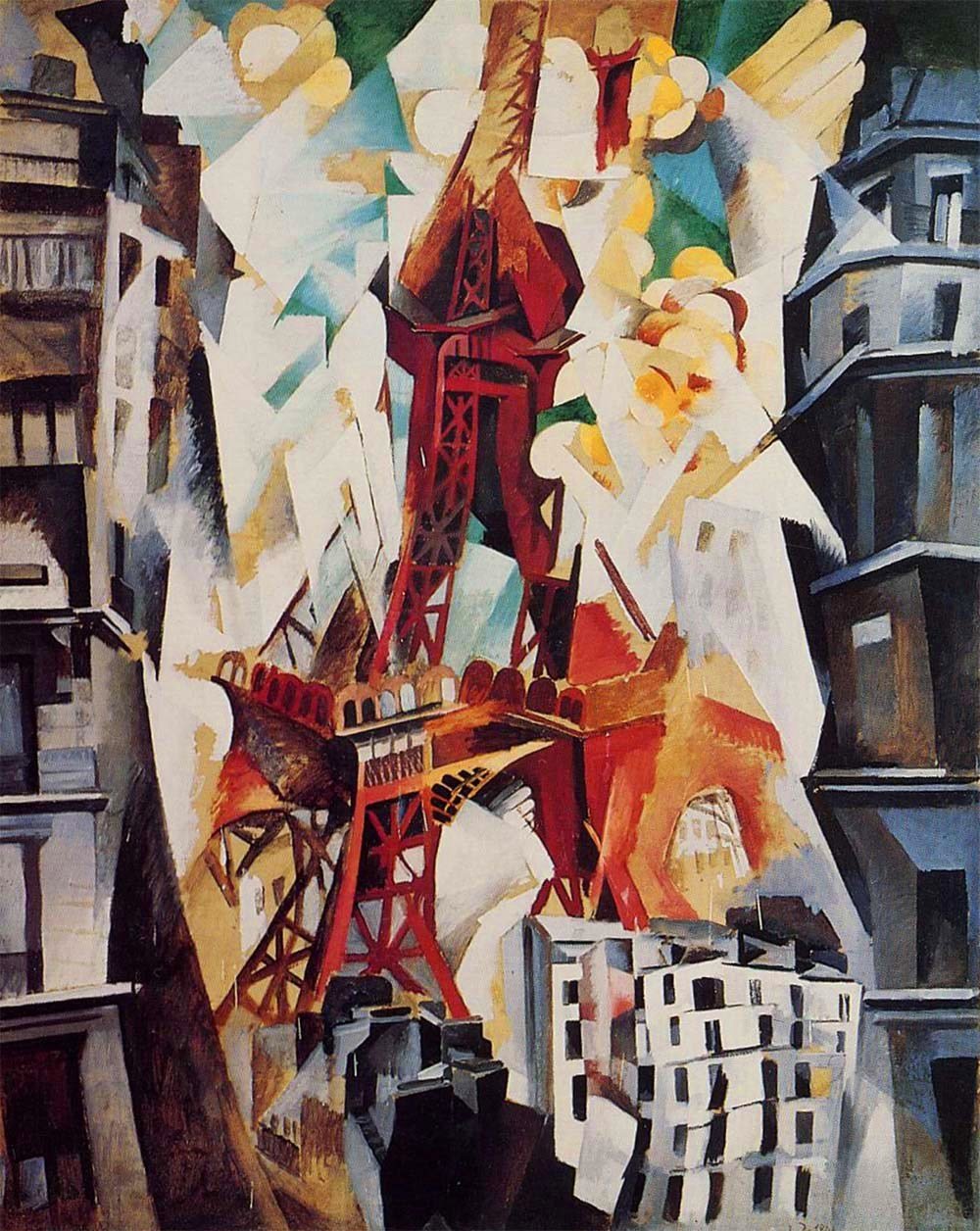 Champ de Mars: The Red Tower by Robert Delaunay - Famous Art Reproduction