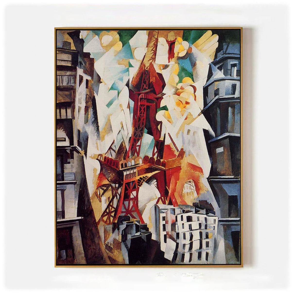 Champ de Mars: The Red Tower by Robert Delaunay - Famous Art Reproduction - ARABELART