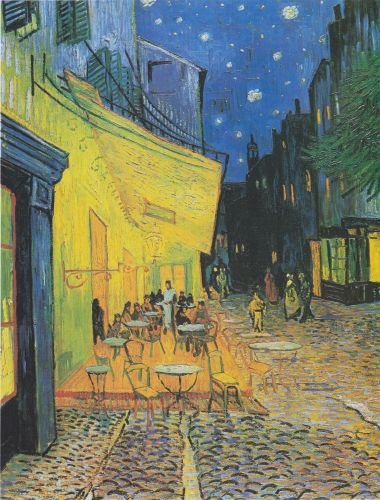 The Cafe Terrace on the Place de Forum, Arles, at Night by Vincent van Gogh - Famous Art Reproduction - ARABELART