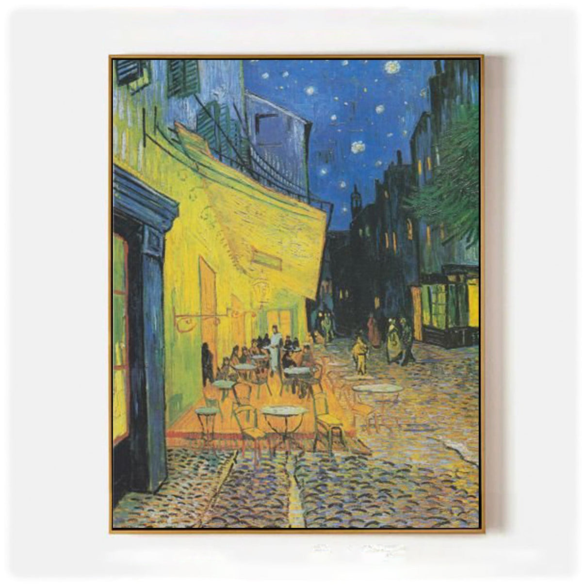 The Cafe Terrace on the Place de Forum, Arles, at Night by Vincent van Gogh - Famous Art Reproduction - ARABELART